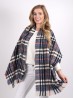 Soft Color Plaid Blanket Scarf 